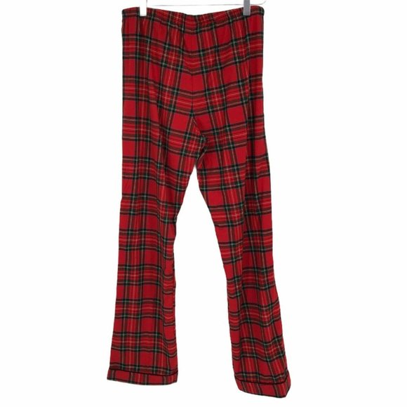womens red and black plaid pants